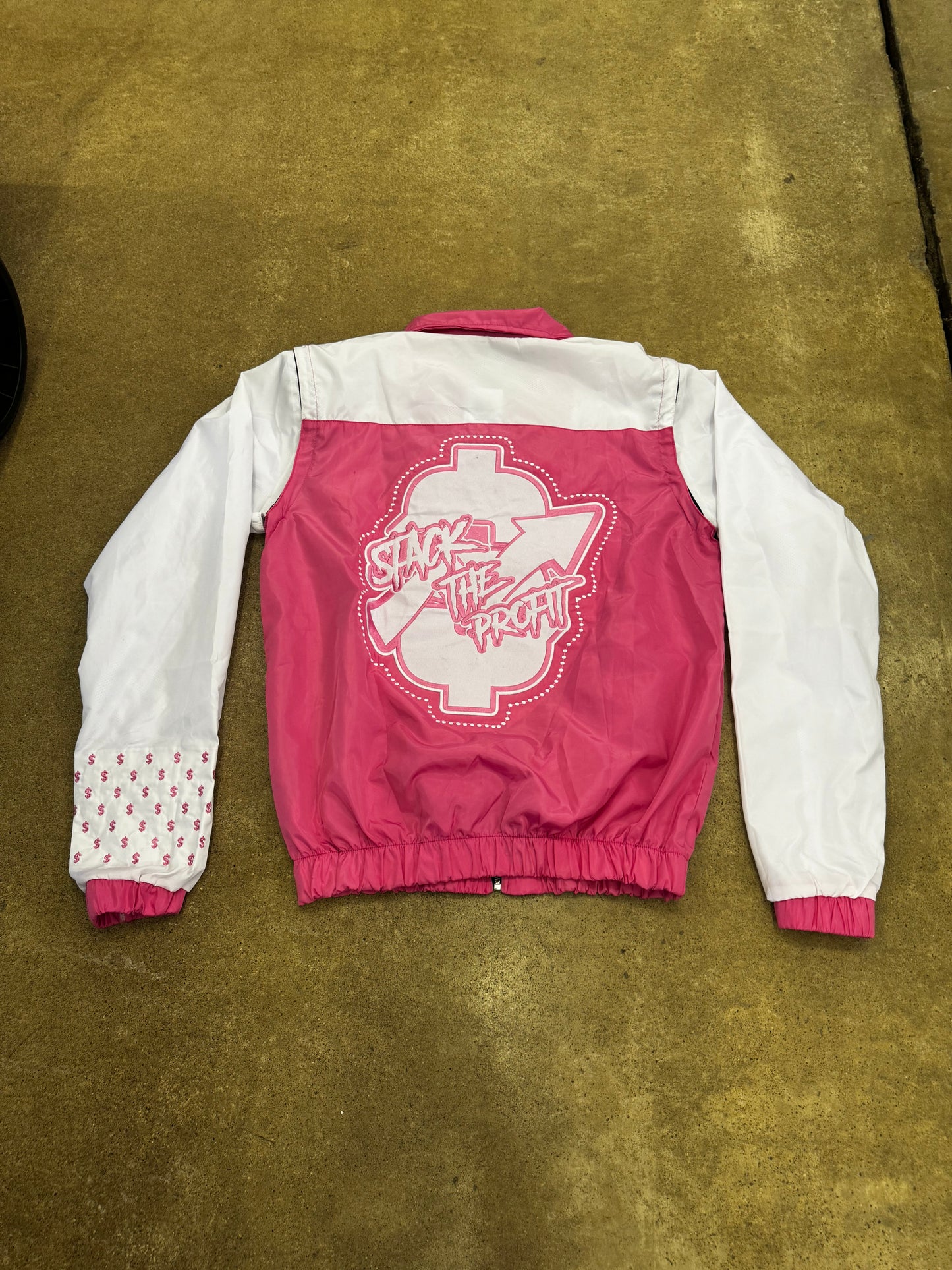 Pink/White Signature Windbreaker Jacket